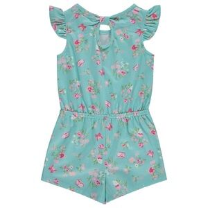Charming Floral‎ Kids Romper in Blue and Pink